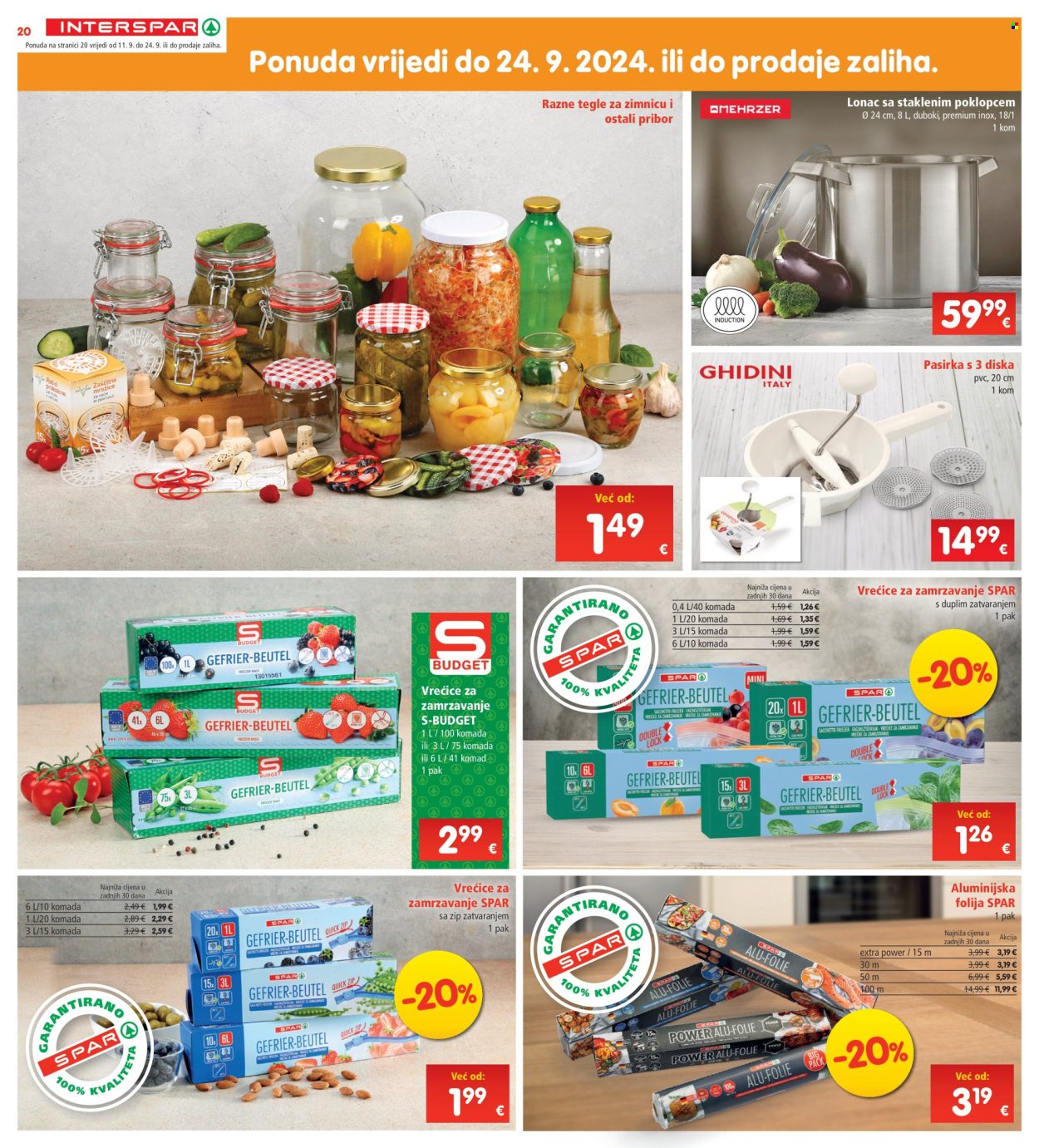 INTERSPAR katalog - 11.09.2024. - 17.09.2024. Stranica 20