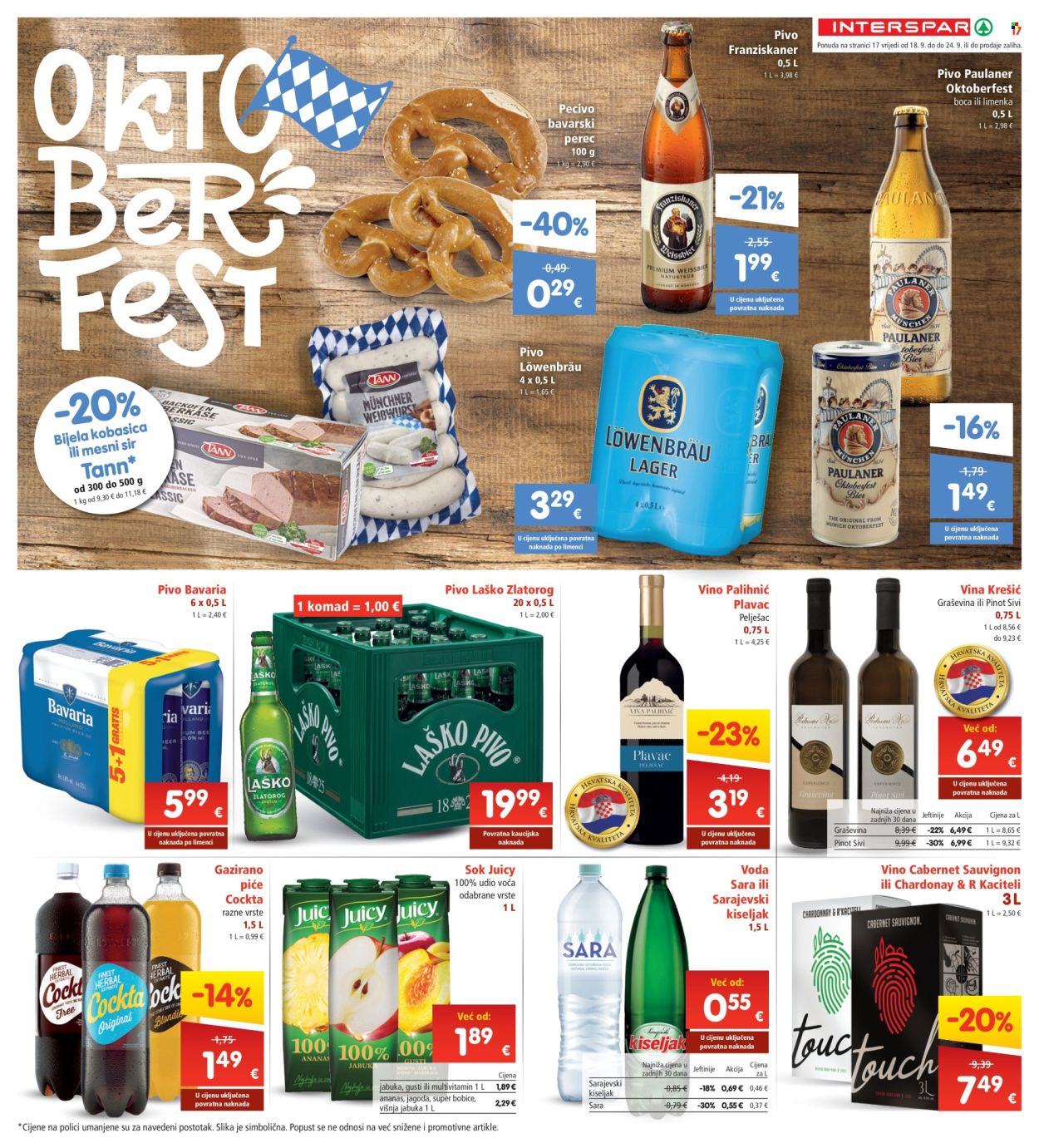 INTERSPAR katalog - 18.09.2024. - 24.09.2024. Stranica 17