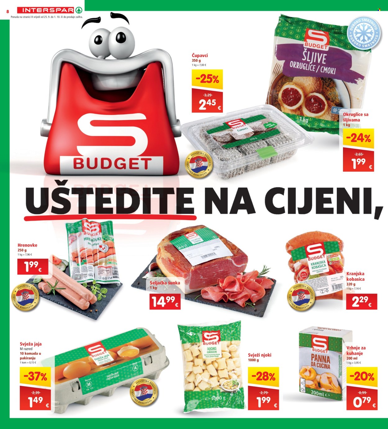 INTERSPAR katalog - 25.09.2024. - 01.10.2024. Stranica 8