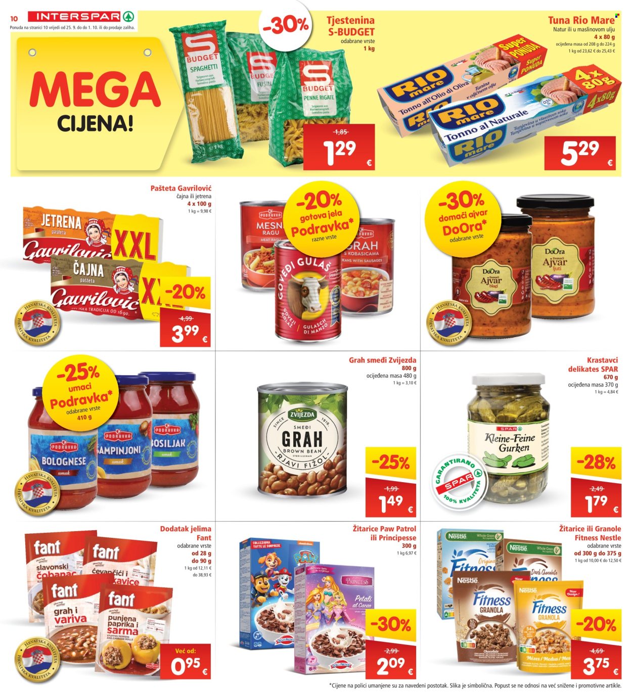 INTERSPAR katalog - 25.09.2024. - 01.10.2024. Stranica 10