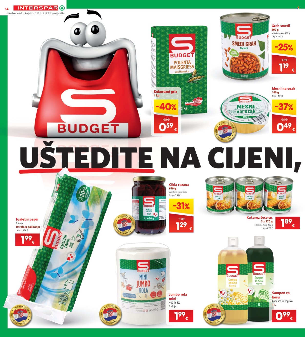 INTERSPAR katalog - 02.10.2024. - 08.10.2024. Stranica 14