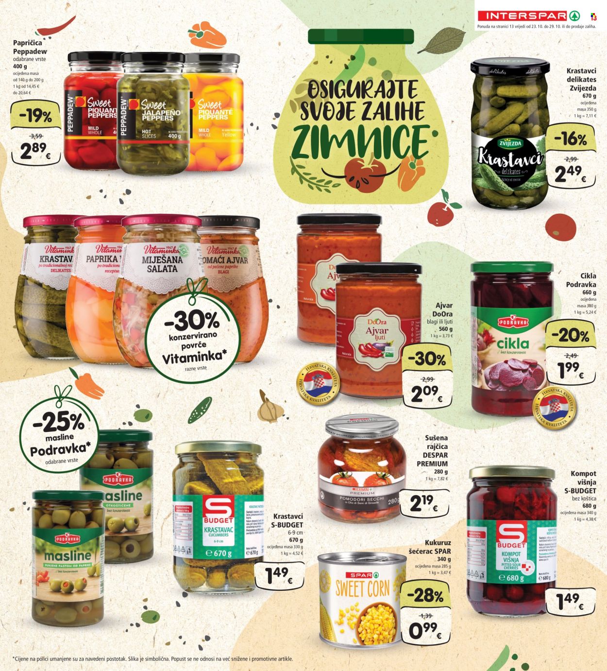 INTERSPAR katalog - 23.10.2024. - 29.10.2024. Stranica 13