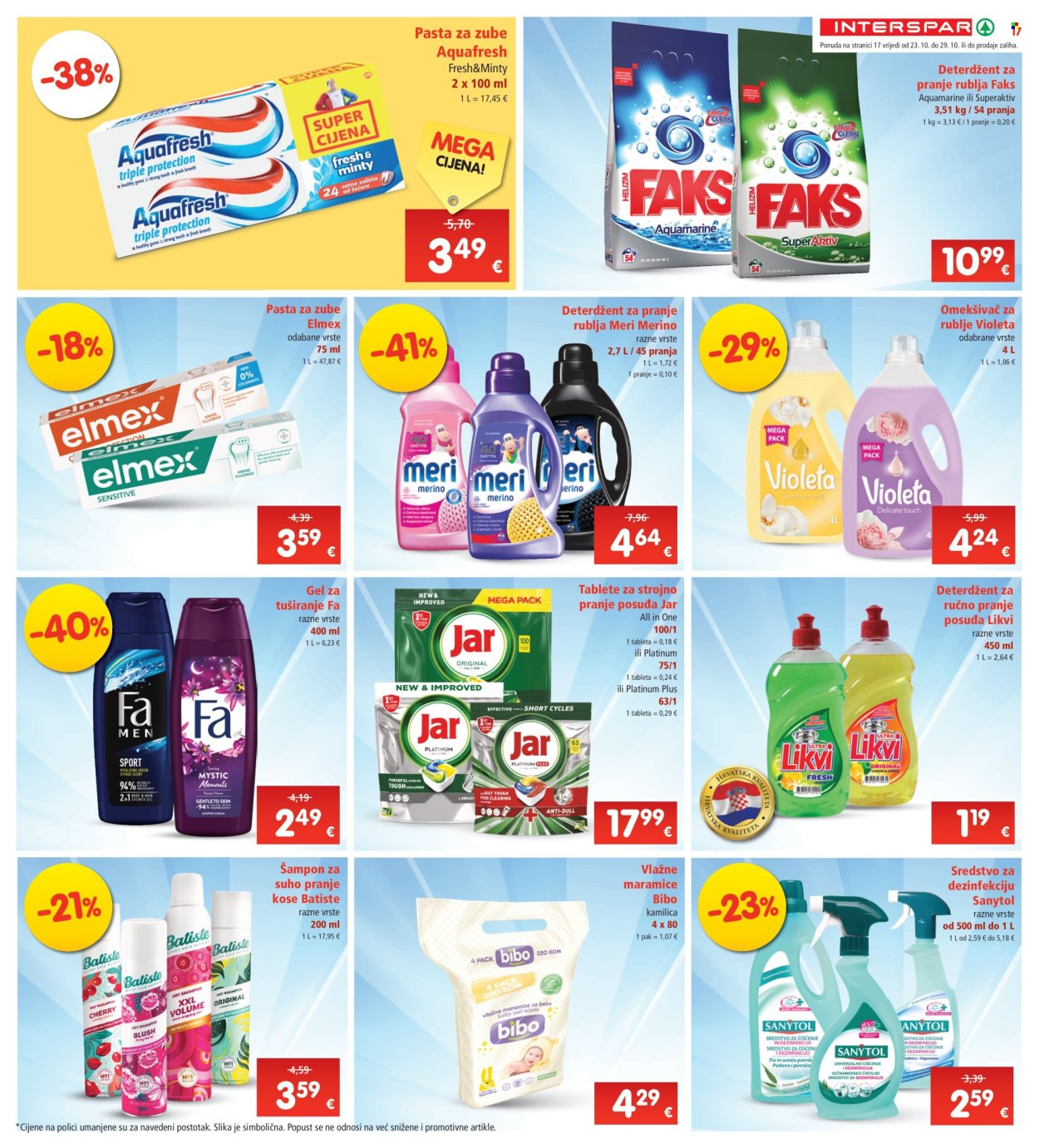 INTERSPAR katalog - 23.10.2024. - 29.10.2024. Stranica 17