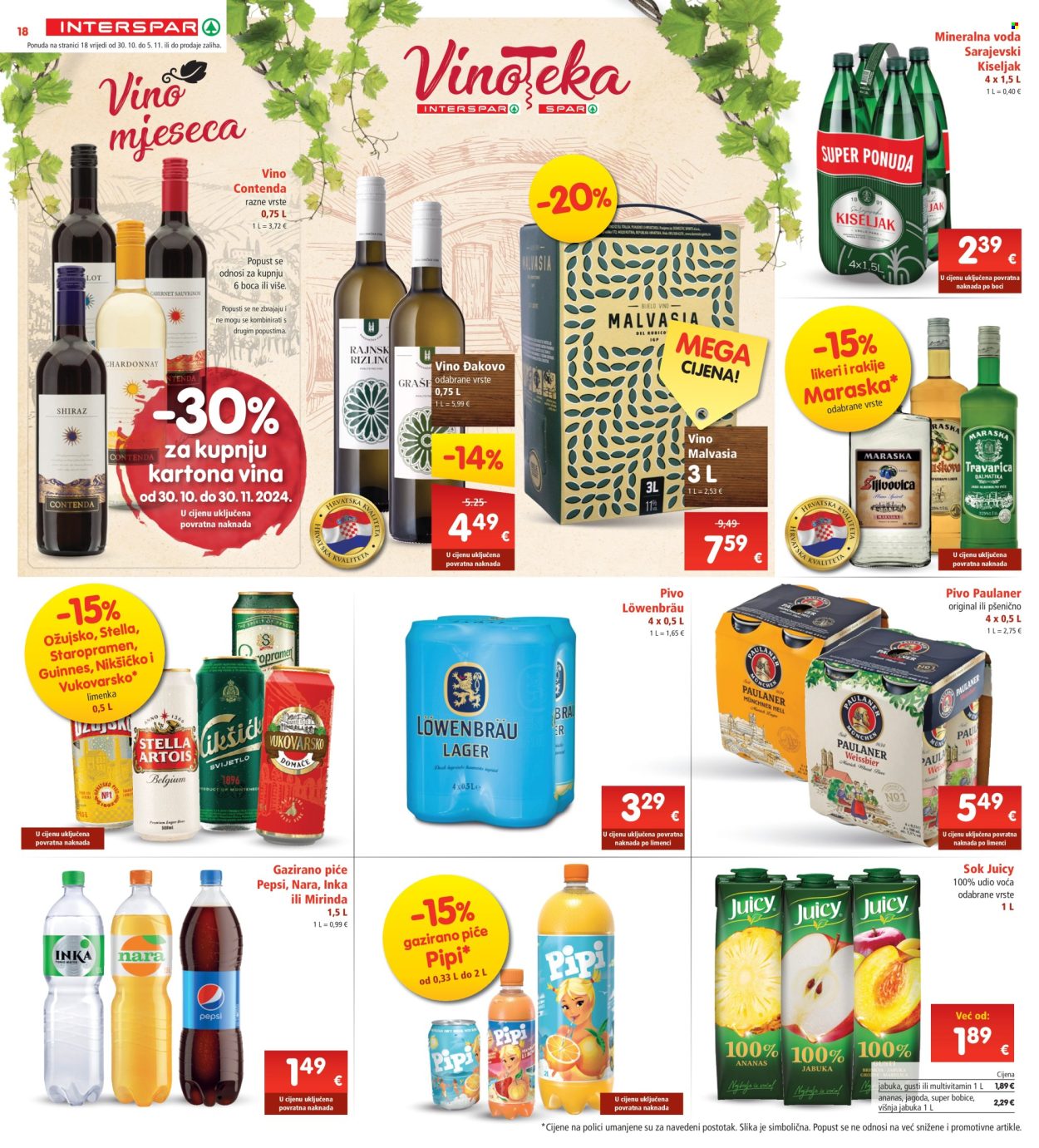 INTERSPAR katalog - 30.10.2024. - 05.11.2024. Stranica 18