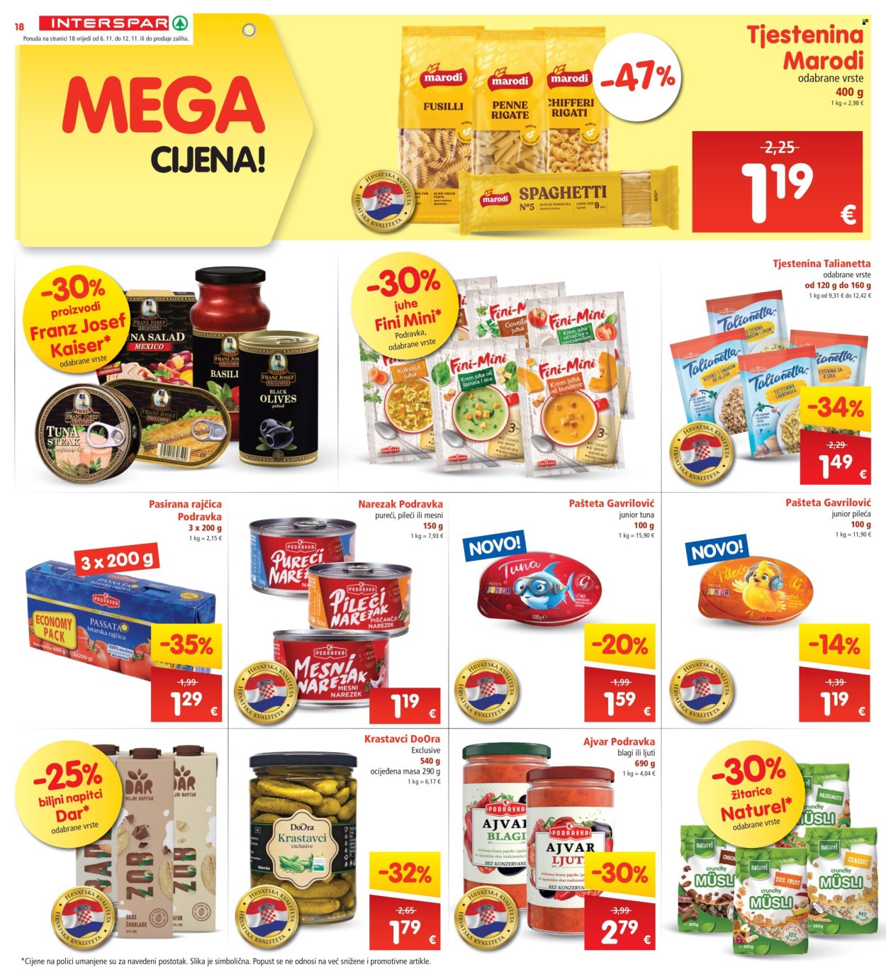 INTERSPAR katalog - 06.11.2024. - 12.11.2024. Stranica 18