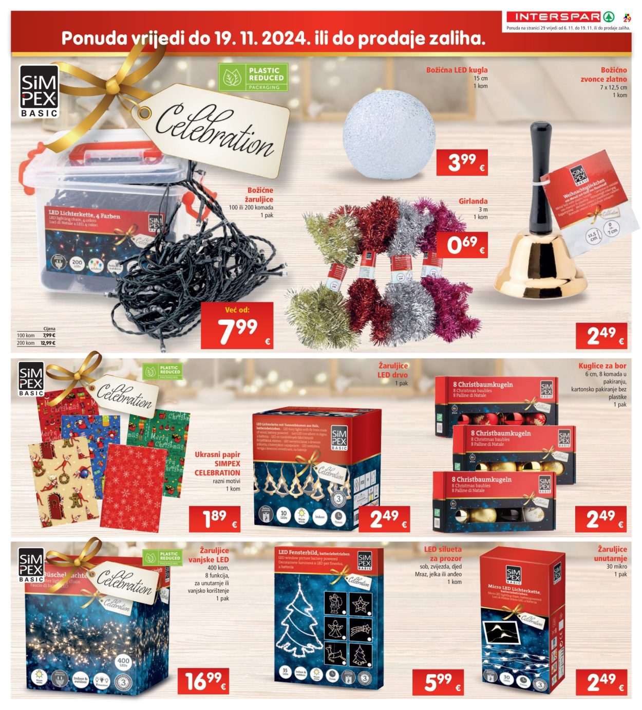INTERSPAR katalog - 06.11.2024. - 12.11.2024. Stranica 29