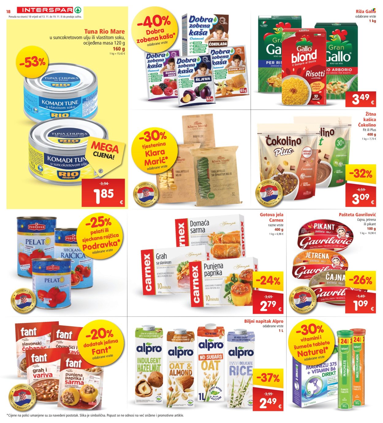 INTERSPAR katalog - 13.11.2024. - 19.11.2024. Stranica 18