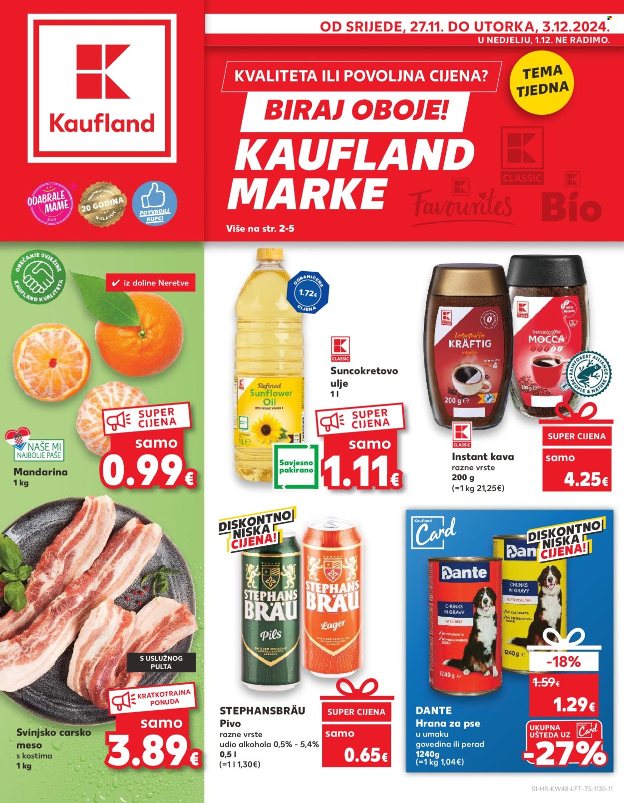 Kaufland katalog - 27.11.2024. - 03.12.2024. Stranica 1