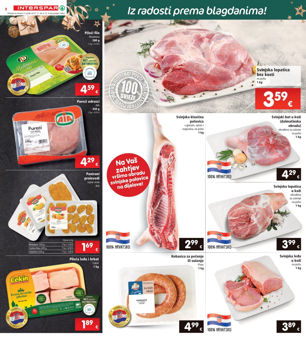 INTERSPAR katalog - 27.11.2024. - 03.12.2024. Stranica 2