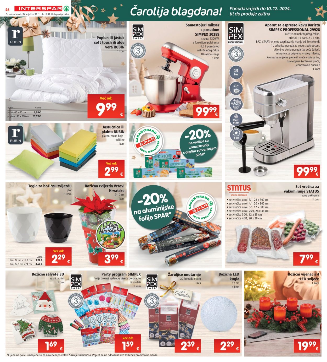INTERSPAR katalog - 27.11.2024. - 03.12.2024. Stranica 26