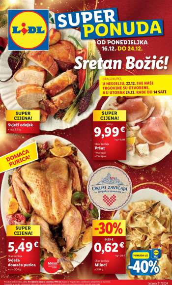 Lidl katalog - 16.12.2024. - 24.12.2024.