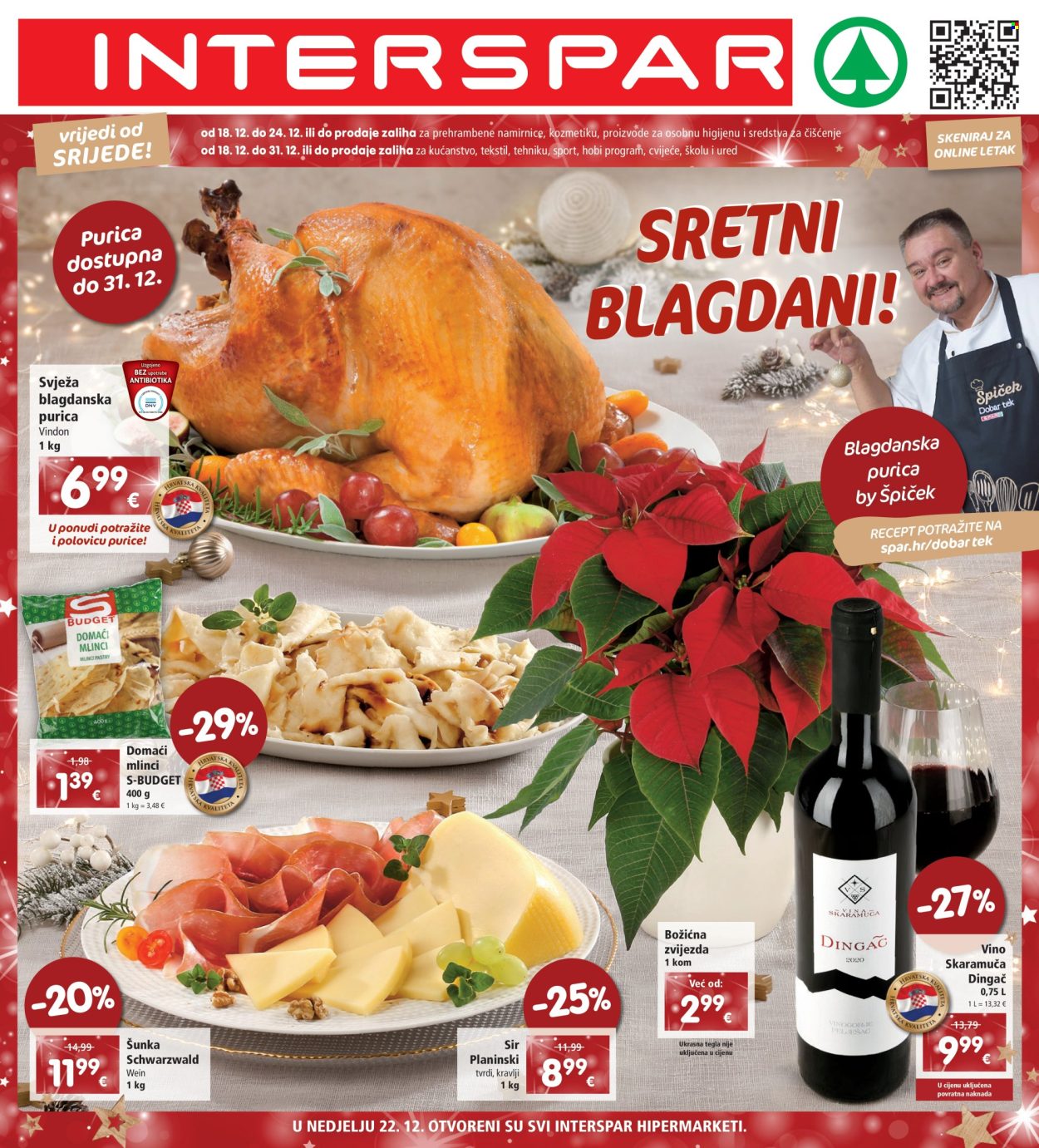 INTERSPAR katalog - 18.12.2024. - 24.12.2024. Stranica 1
