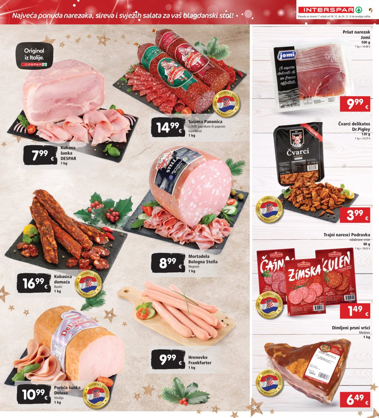 INTERSPAR katalog - 18.12.2024. - 24.12.2024. Stranica 7