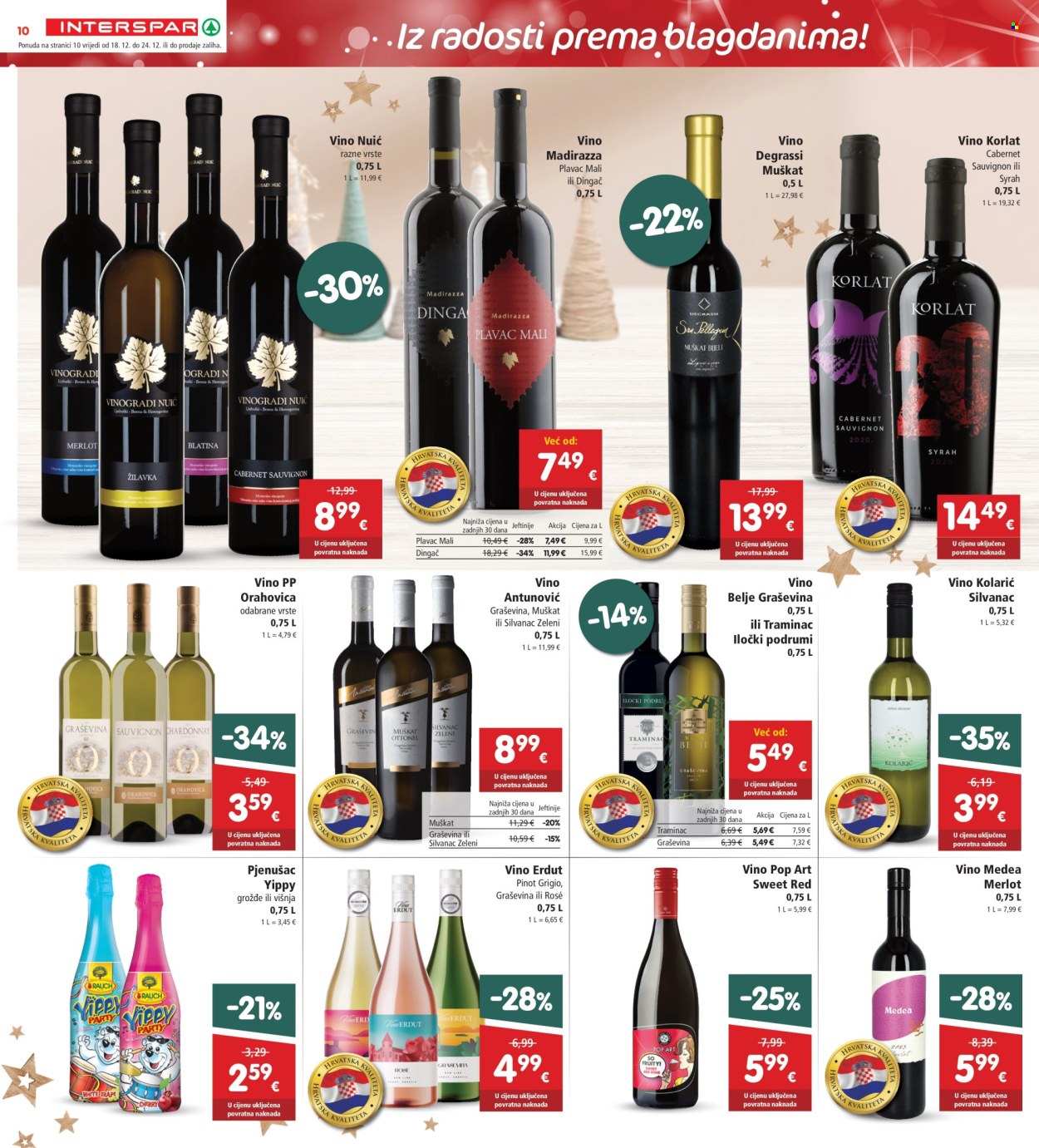 INTERSPAR katalog - 18.12.2024. - 24.12.2024. Stranica 10