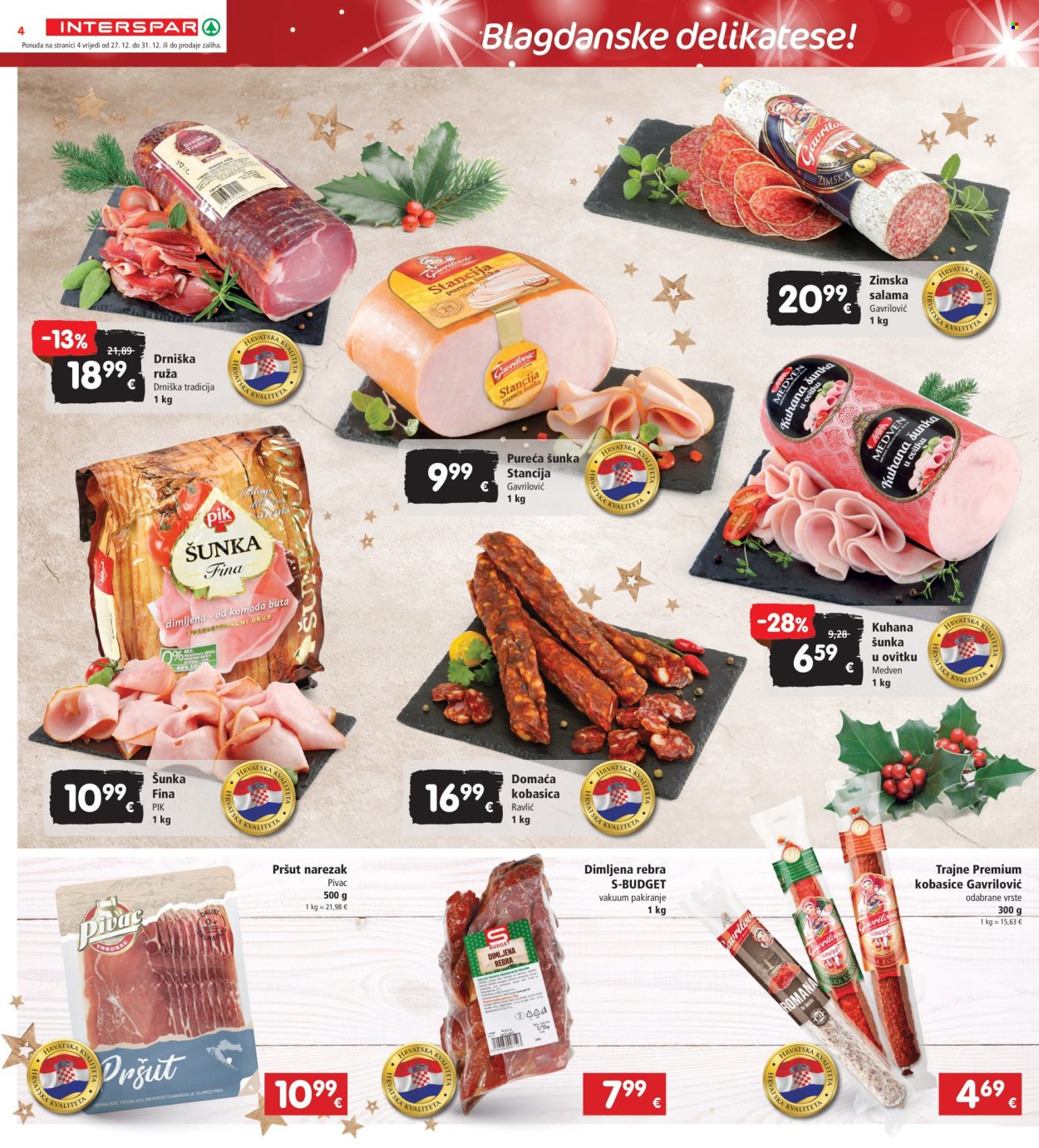 INTERSPAR katalog - 27.12.2024. - 31.12.2024. Stranica 4