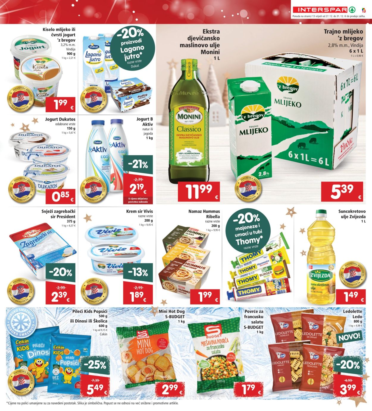 INTERSPAR katalog - 27.12.2024. - 31.12.2024. Stranica 13