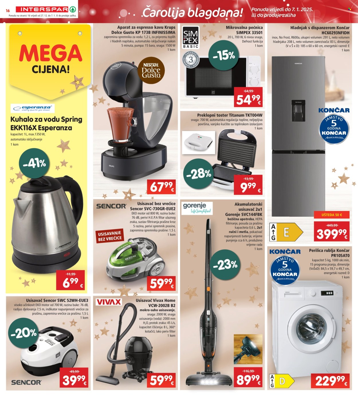 INTERSPAR katalog - 27.12.2024. - 31.12.2024. Stranica 16