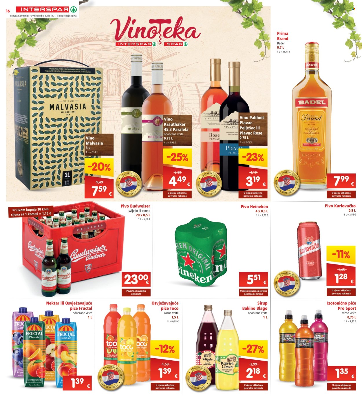 INTERSPAR katalog - 08.01.2025. - 14.01.2025. Stranica 16