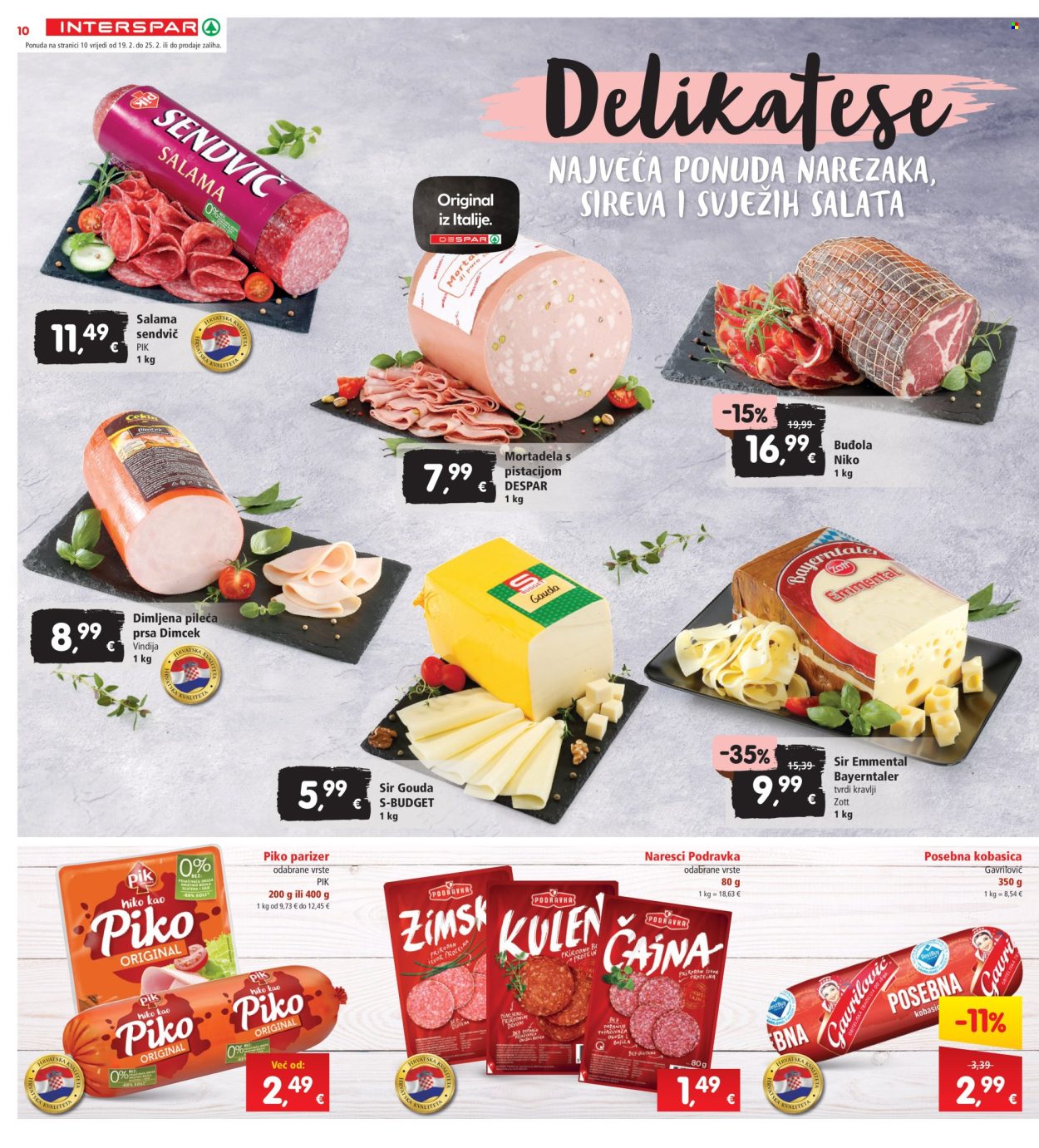 INTERSPAR katalog - 19.02.2025. - 25.02.2025. Stranica 10