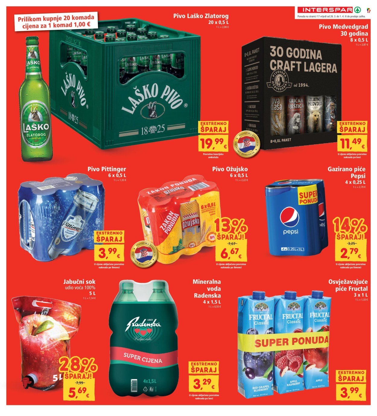 INTERSPAR katalog - 26.03.2025. - 01.04.2025. Stranica 17