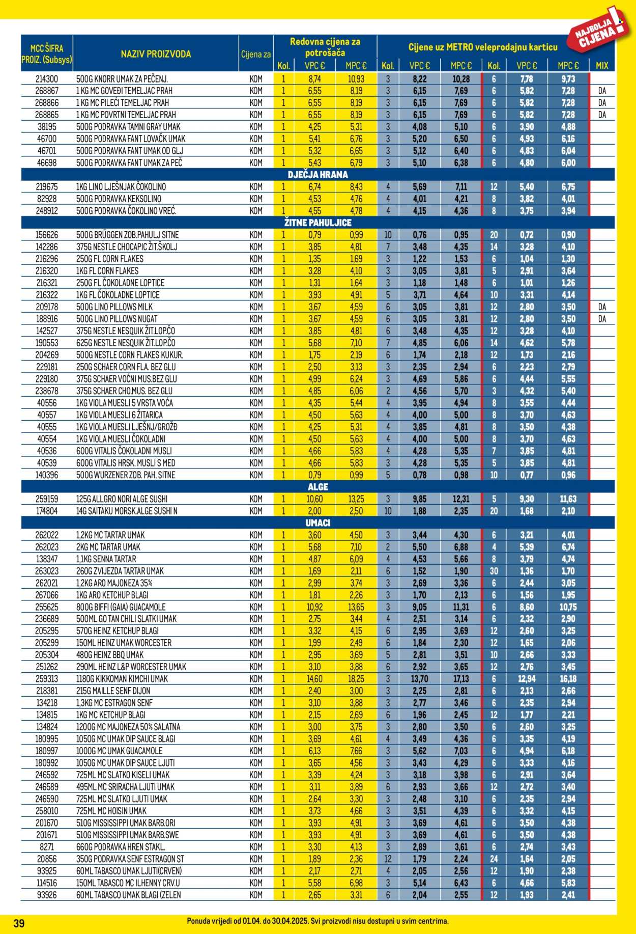 Metro katalog - 01.04.2025. - 30.04.2025. Stranica 39