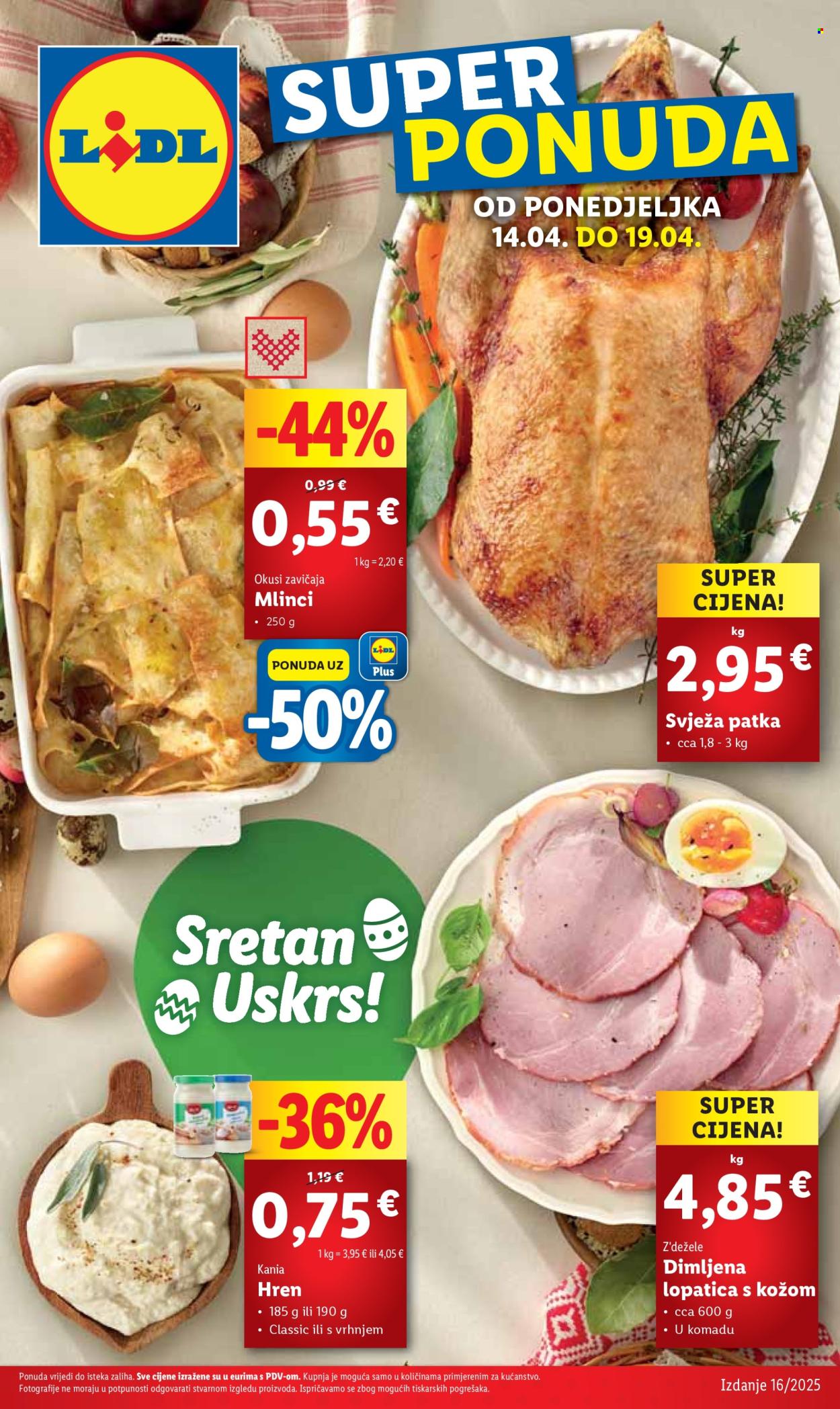 Lidl katalog - 14.04.2025. - 19.04.2025. Stranica 1