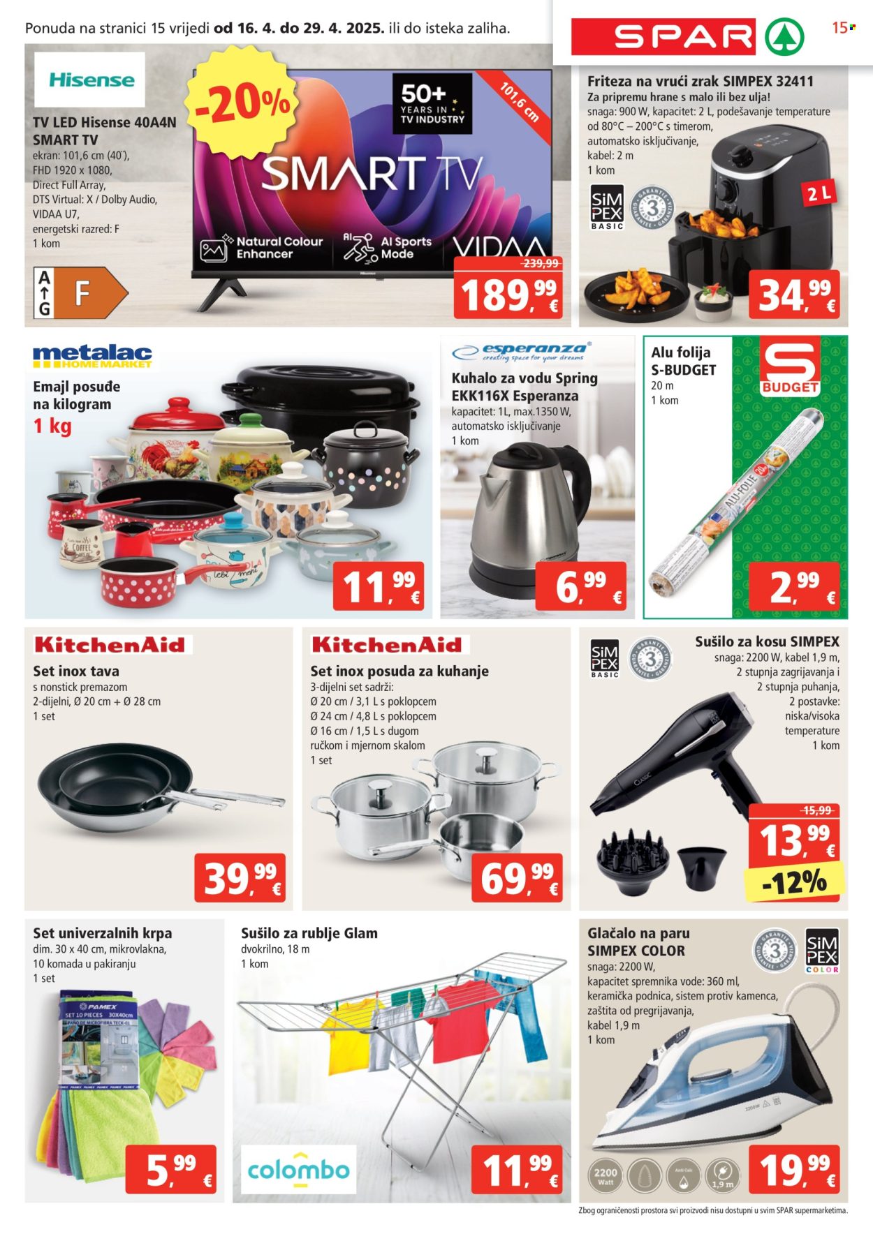 SPAR katalog - 16.04.2025. - 22.04.2025. Stranica 15