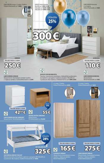 thumbnail - Ormar FANDRUP 97x176 2 vrata 3 ladice boja svijetli hrast
