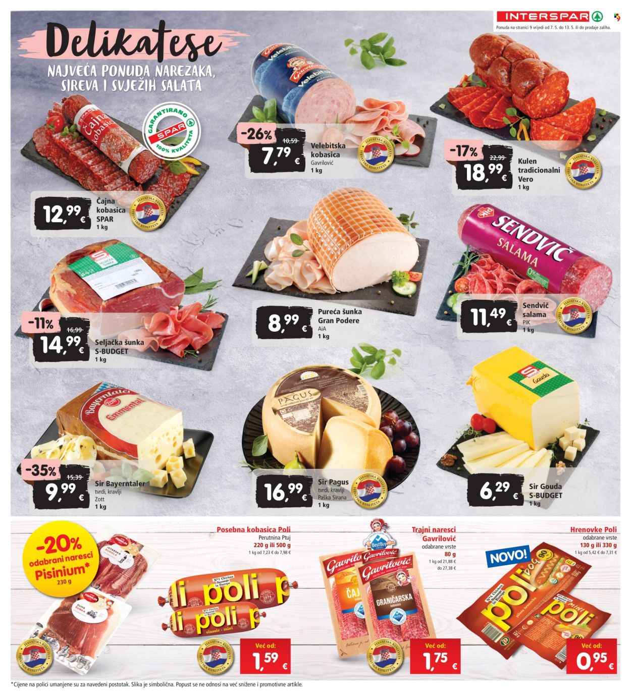 INTERSPAR katalog - 07.05.2025. - 13.05.2025. Stranica 9