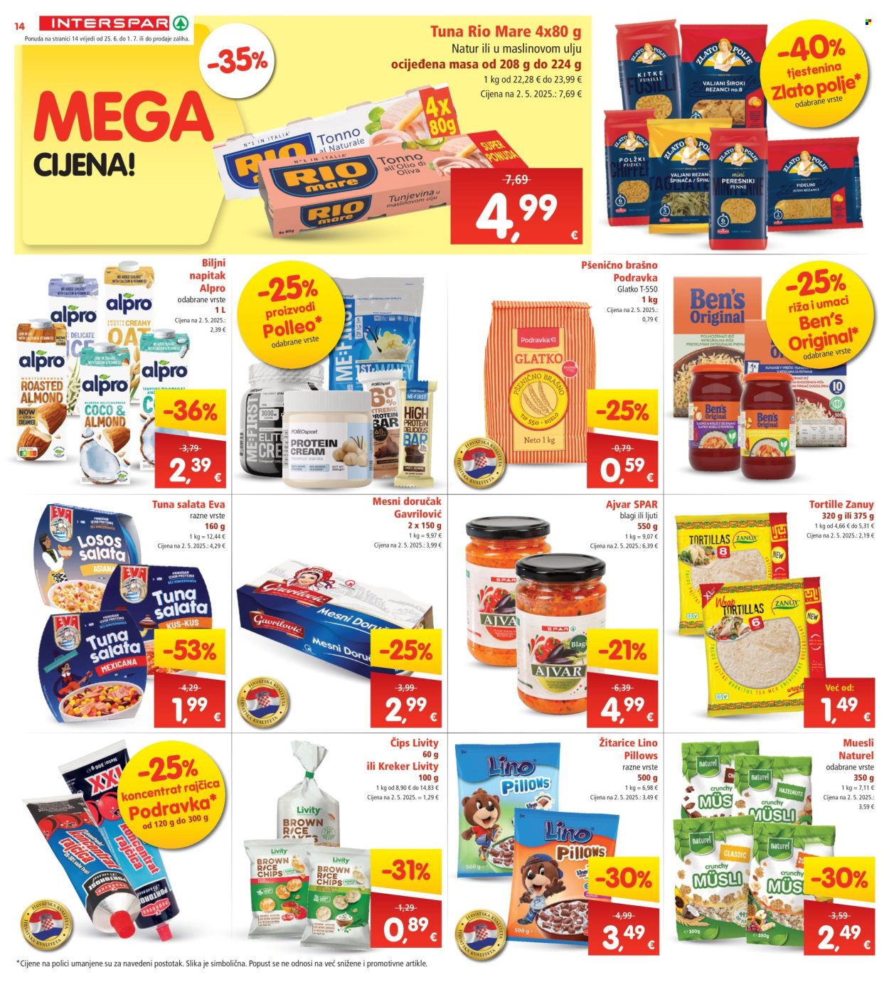 INTERSPAR katalog - 25.06.2025. - 01.07.2025. Stranica 14