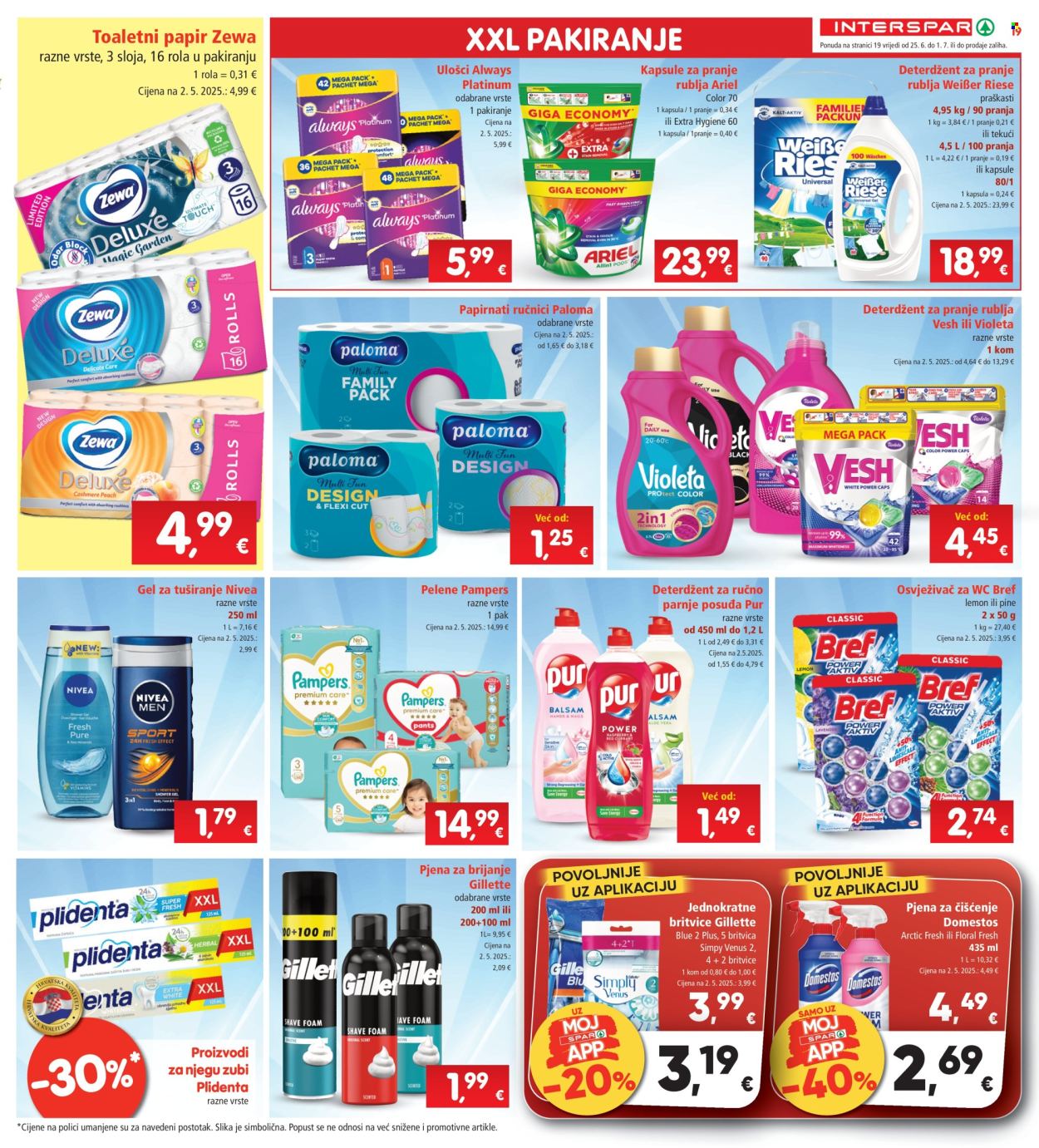 INTERSPAR katalog - 25.06.2025. - 01.07.2025. Stranica 19