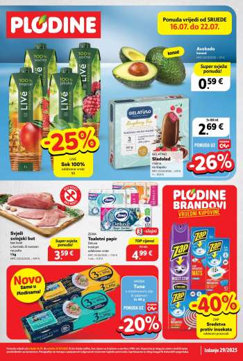 Plodine katalog - 16.07.2025. - 22.07.2025.
