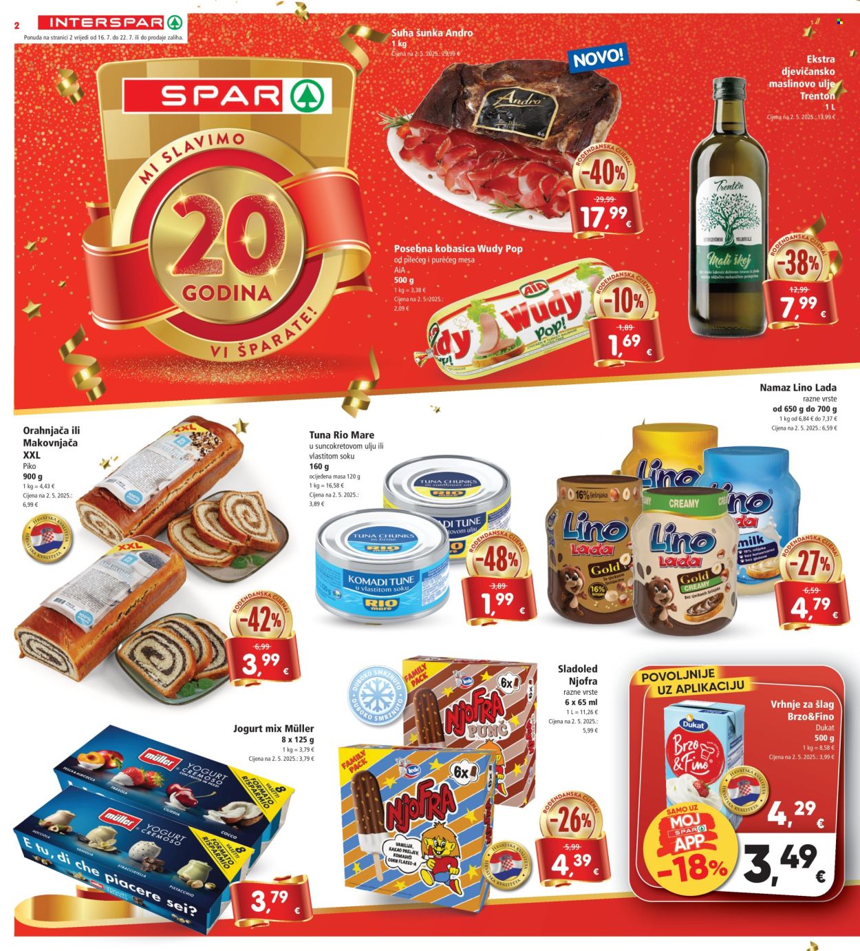 INTERSPAR katalog - 16.07.2025. - 22.07.2025. Stranica 2