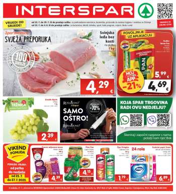 INTERSPAR katalog - 23.07.2025. - 29.07.2025.