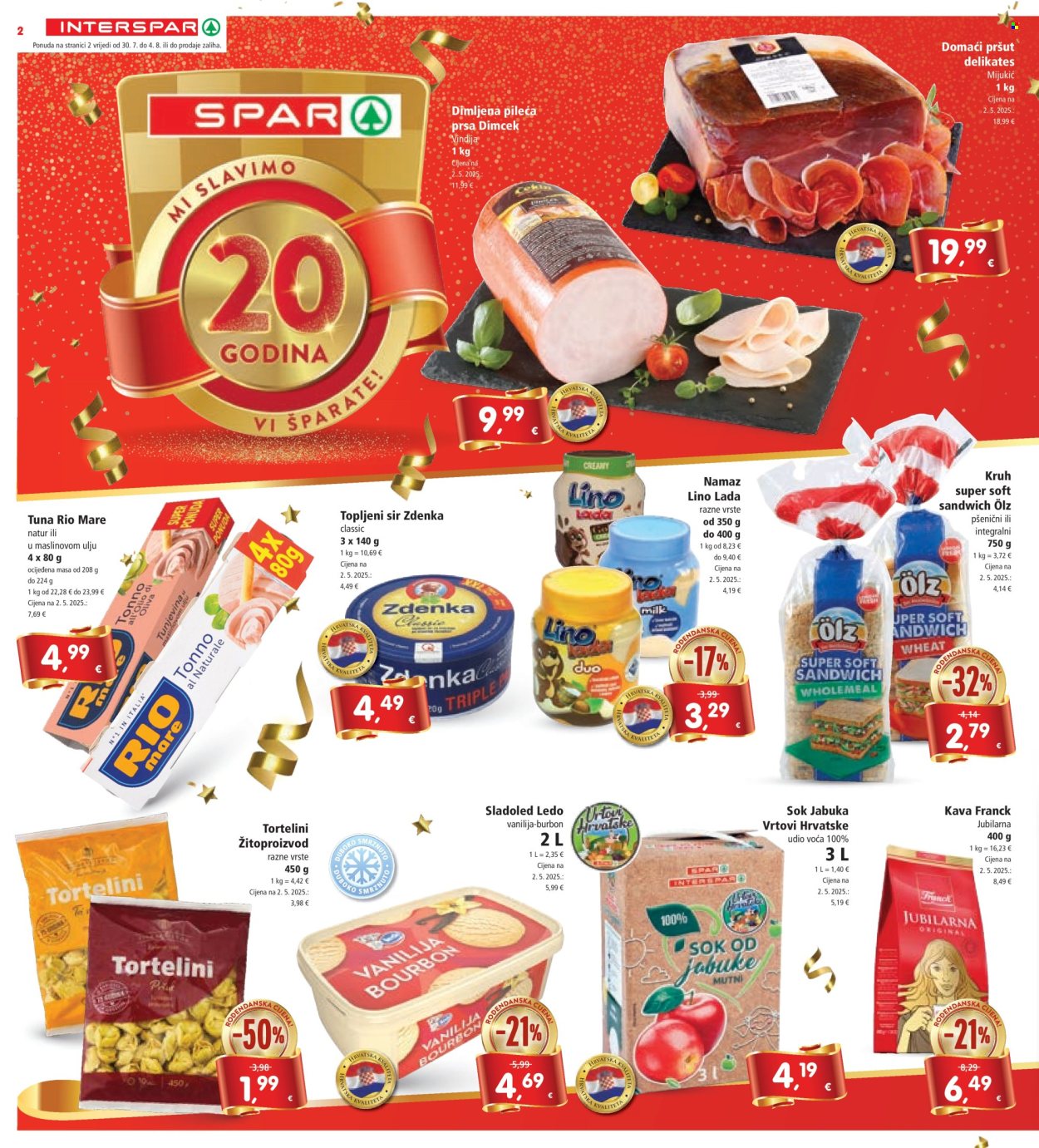 INTERSPAR katalog - 30.07.2025. - 04.08.2025. Stranica 2