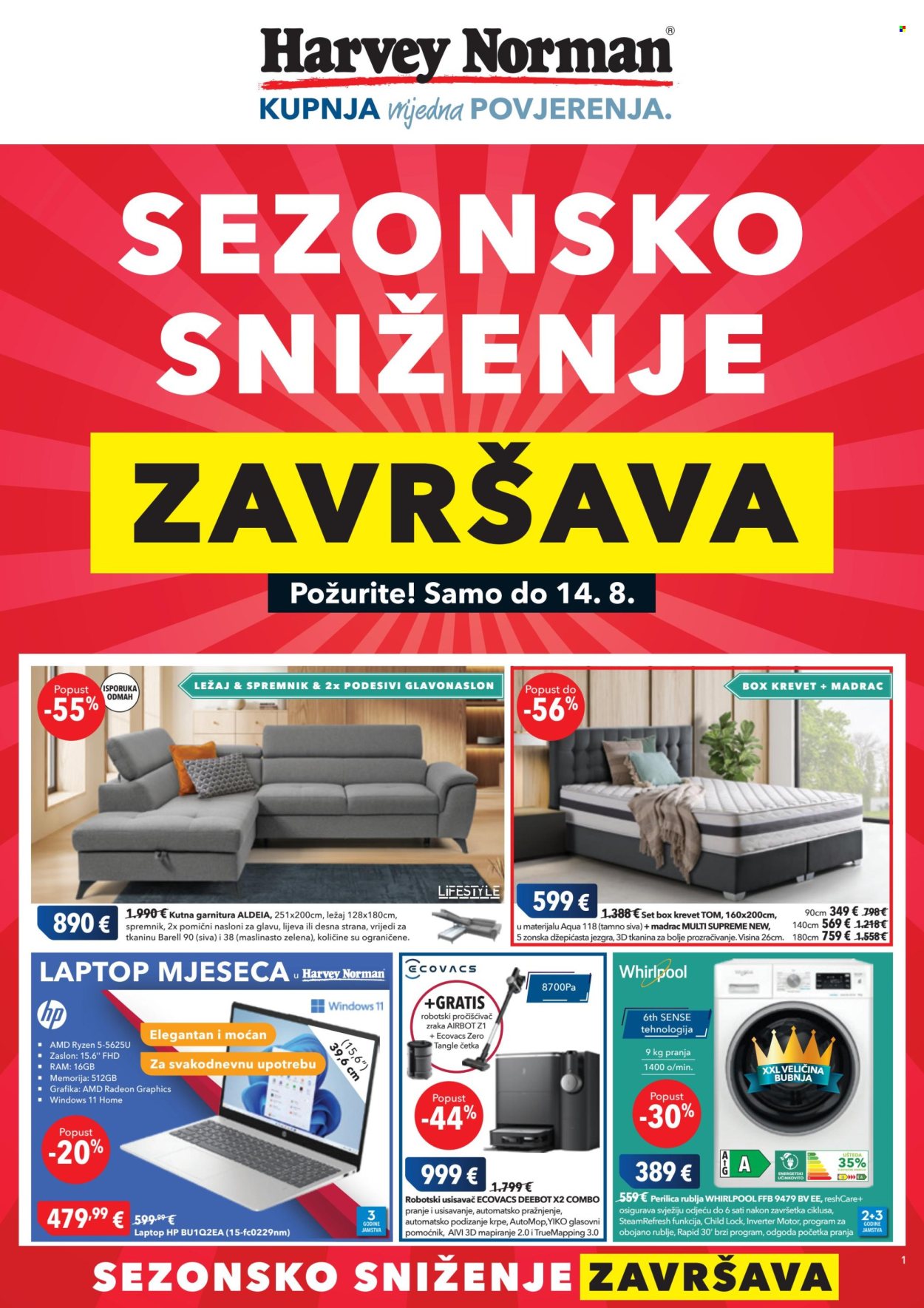 Harvey Norman katalog - 31.07.2025. - 14.08.2025. Stranica 1