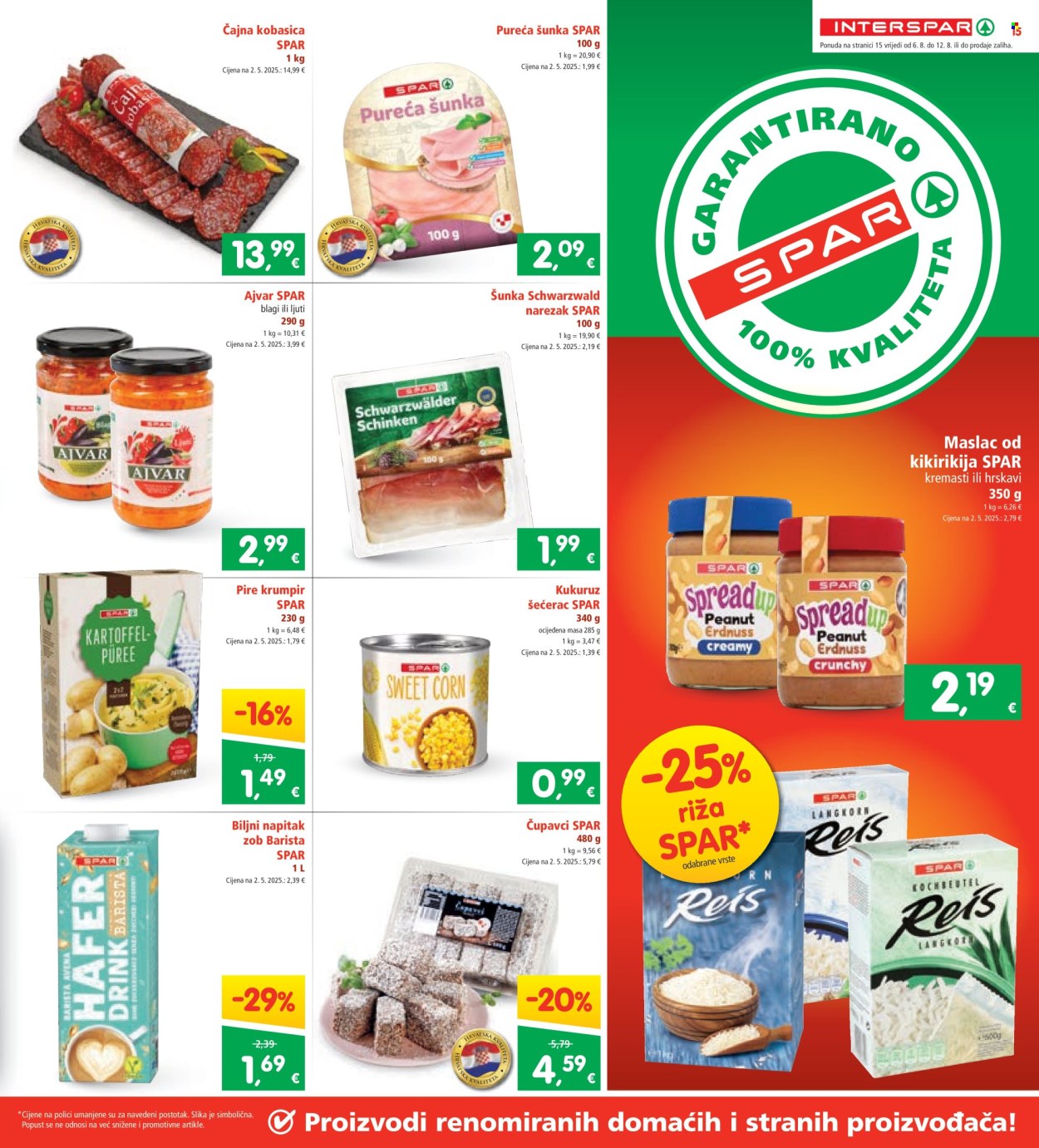INTERSPAR katalog - 06.08.2025. - 12.08.2025. Stranica 15