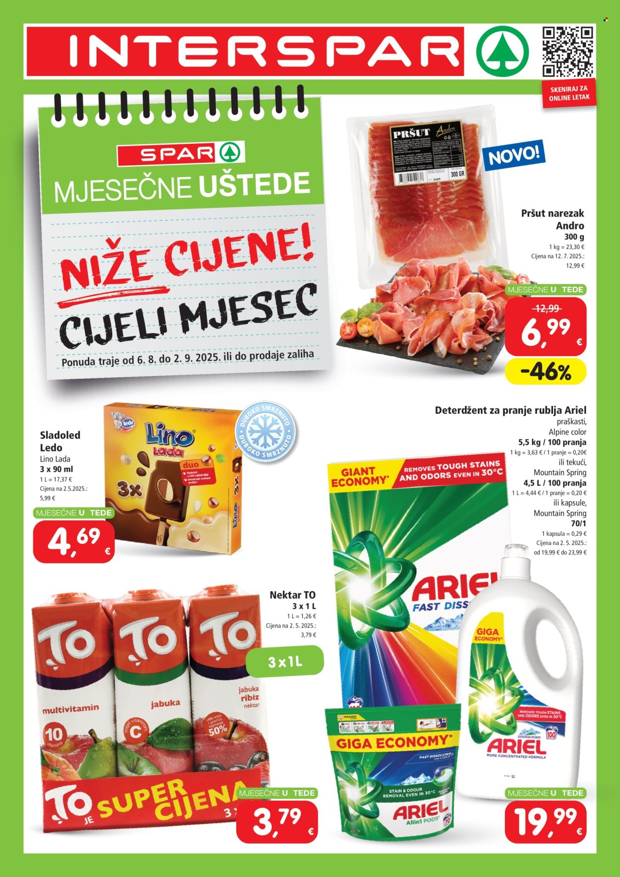 INTERSPAR katalog - 06.08.2025. - 02.09.2025. Stranica 1