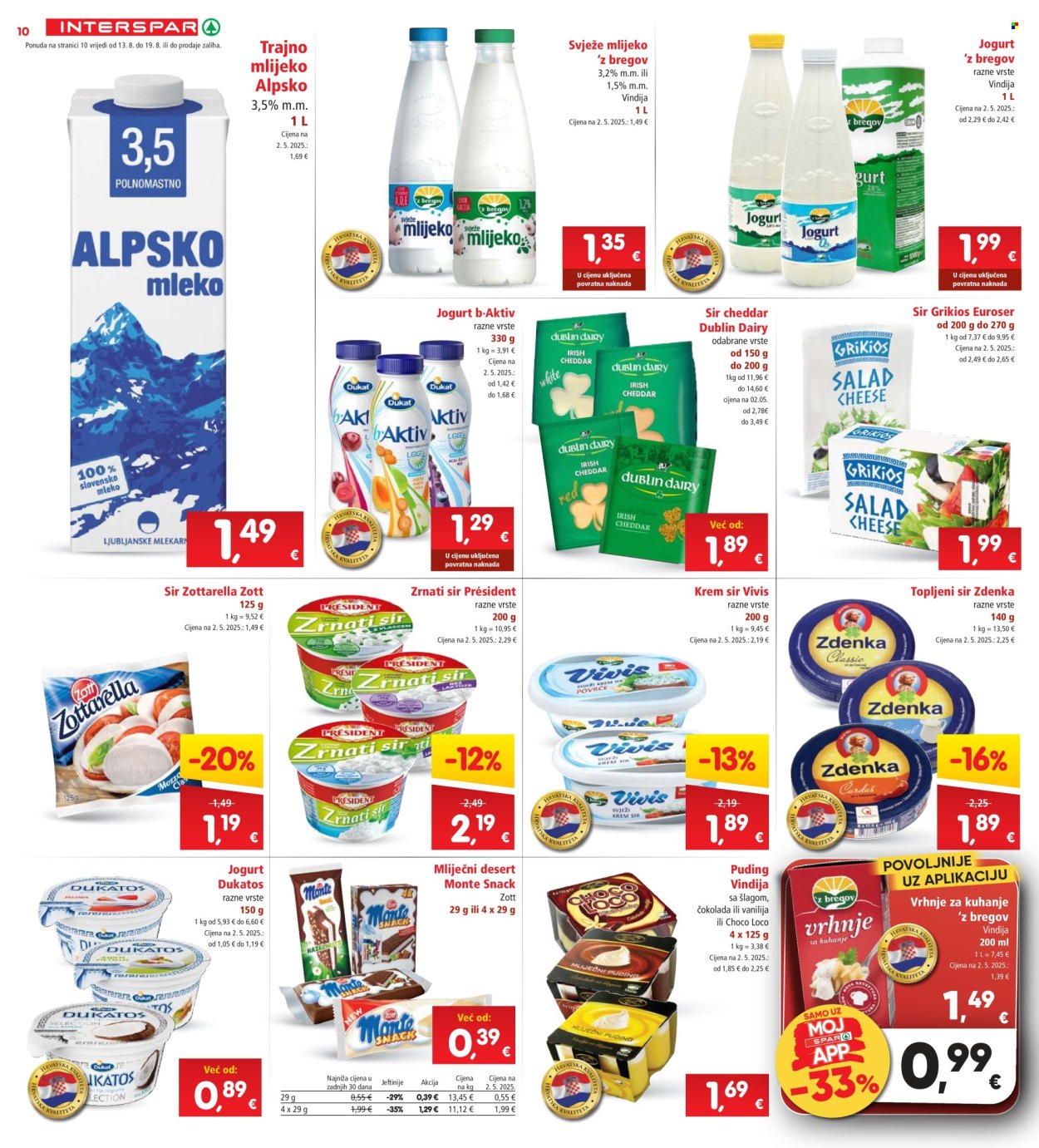 INTERSPAR katalog - 13.08.2025. - 19.08.2025. Stranica 10