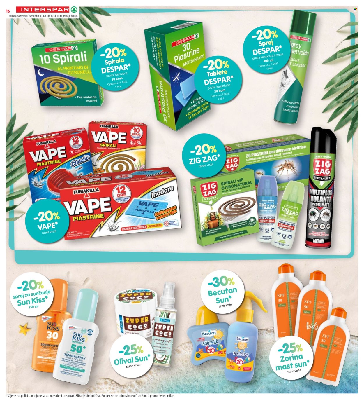INTERSPAR katalog - 13.08.2025. - 19.08.2025. Stranica 16