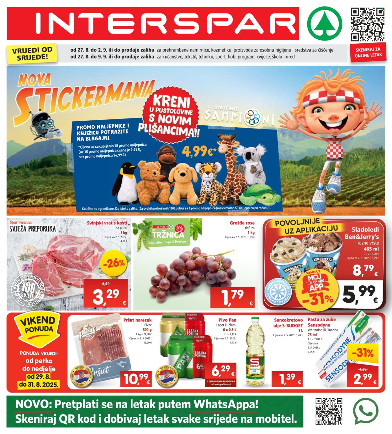 INTERSPAR katalog - 27.08.2025. - 02.09.2025. Stranica 1