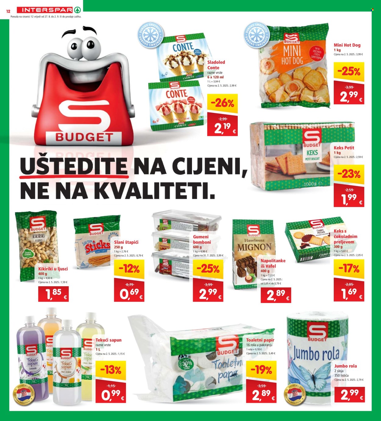 INTERSPAR katalog - 27.08.2025. - 02.09.2025. Stranica 12