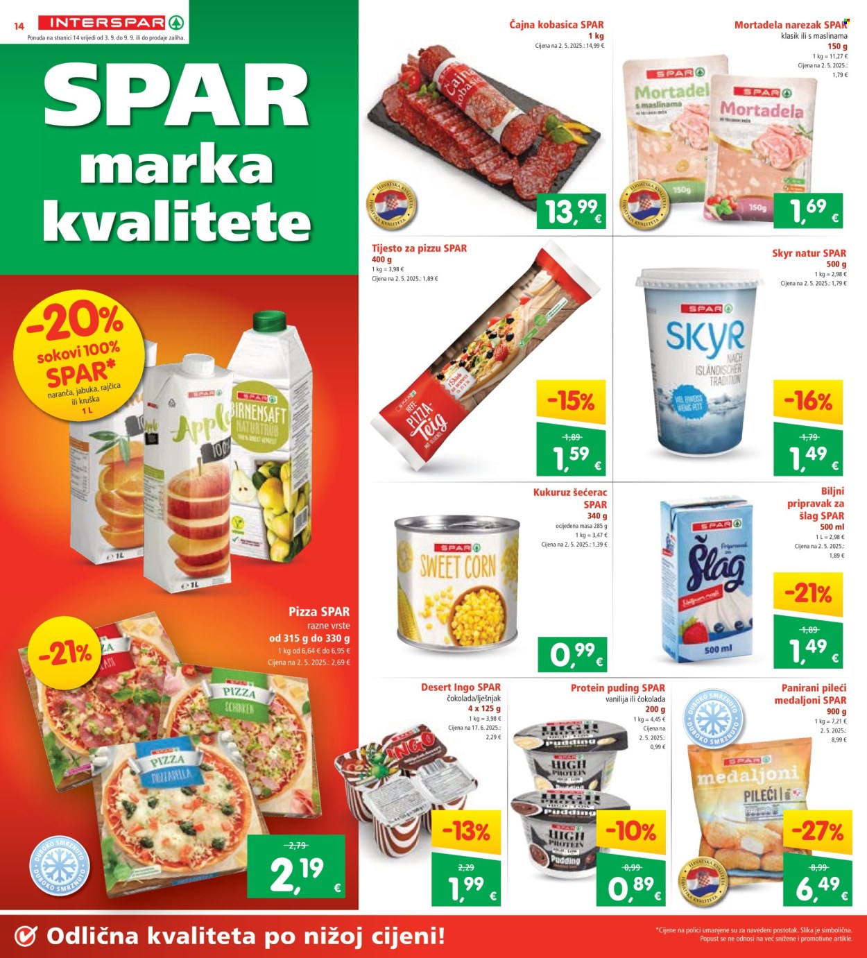 INTERSPAR katalog - 03.09.2025. - 09.09.2025. Stranica 14
