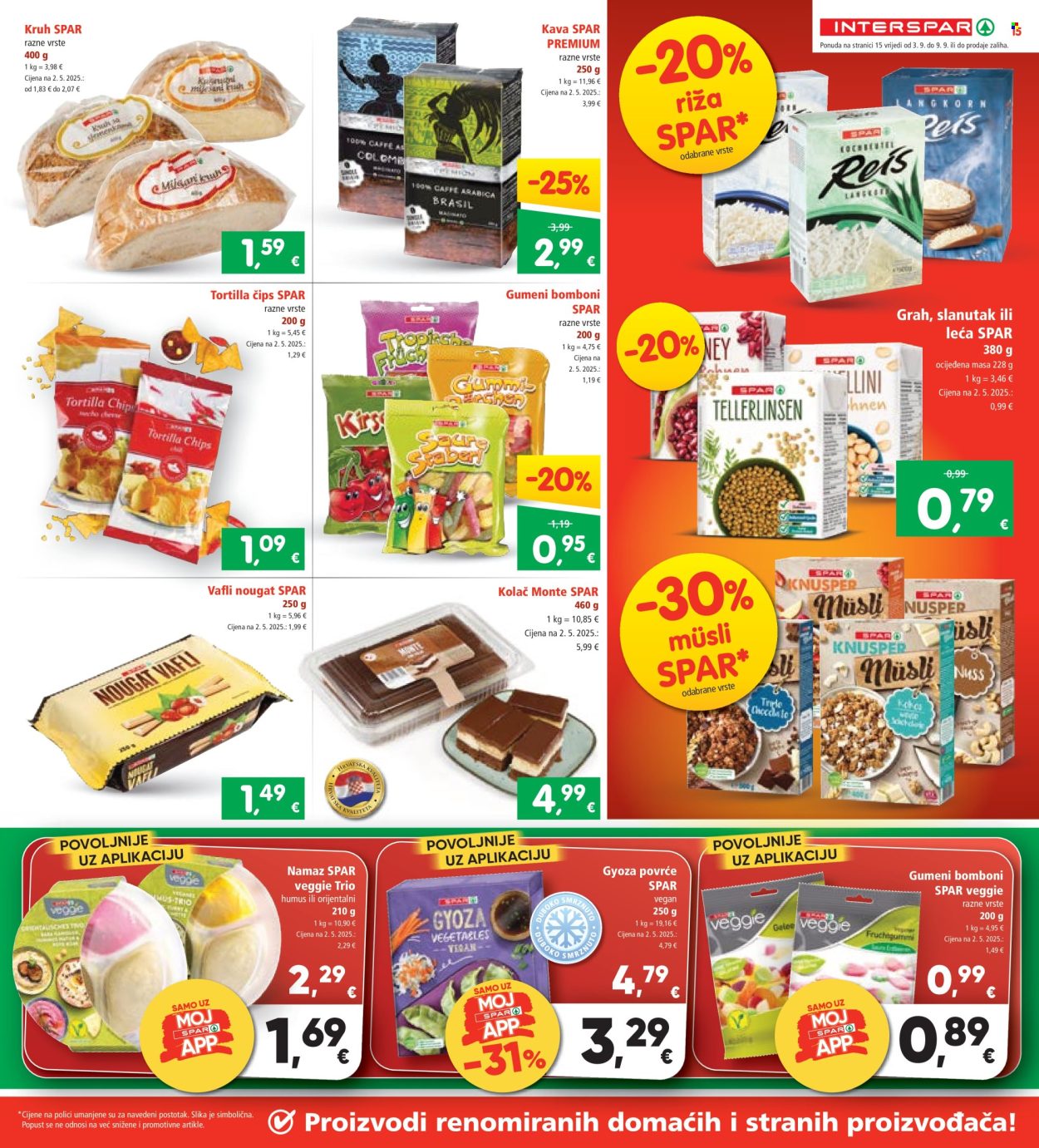 INTERSPAR katalog - 03.09.2025. - 09.09.2025. Stranica 15