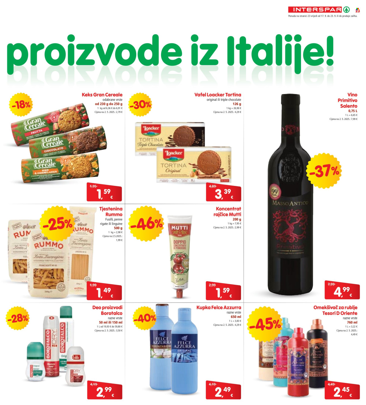 INTERSPAR katalog - 17.09.2025. - 23.09.2025. Stranica 25