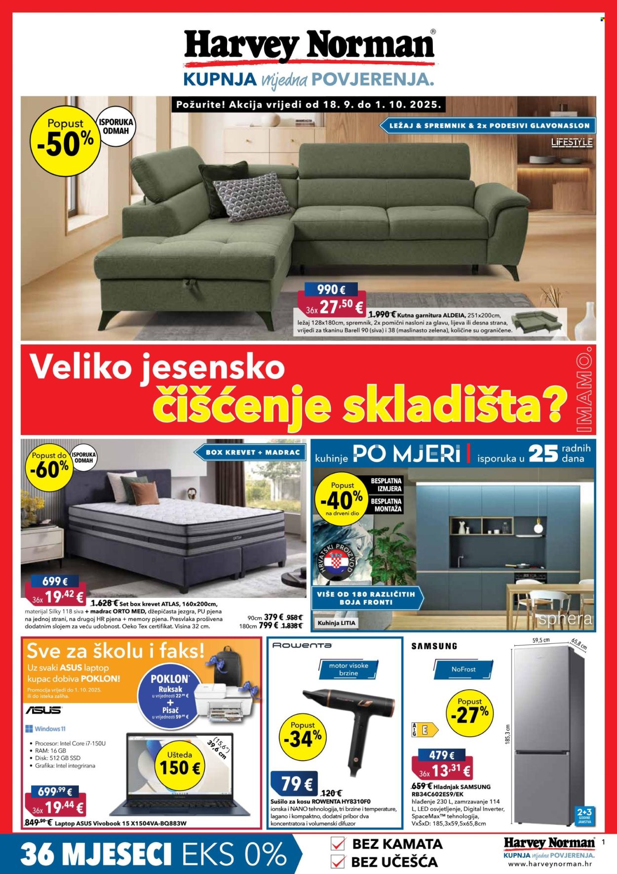 Harvey Norman katalog - 18.09.2025. - 01.10.2025. Stranica 1