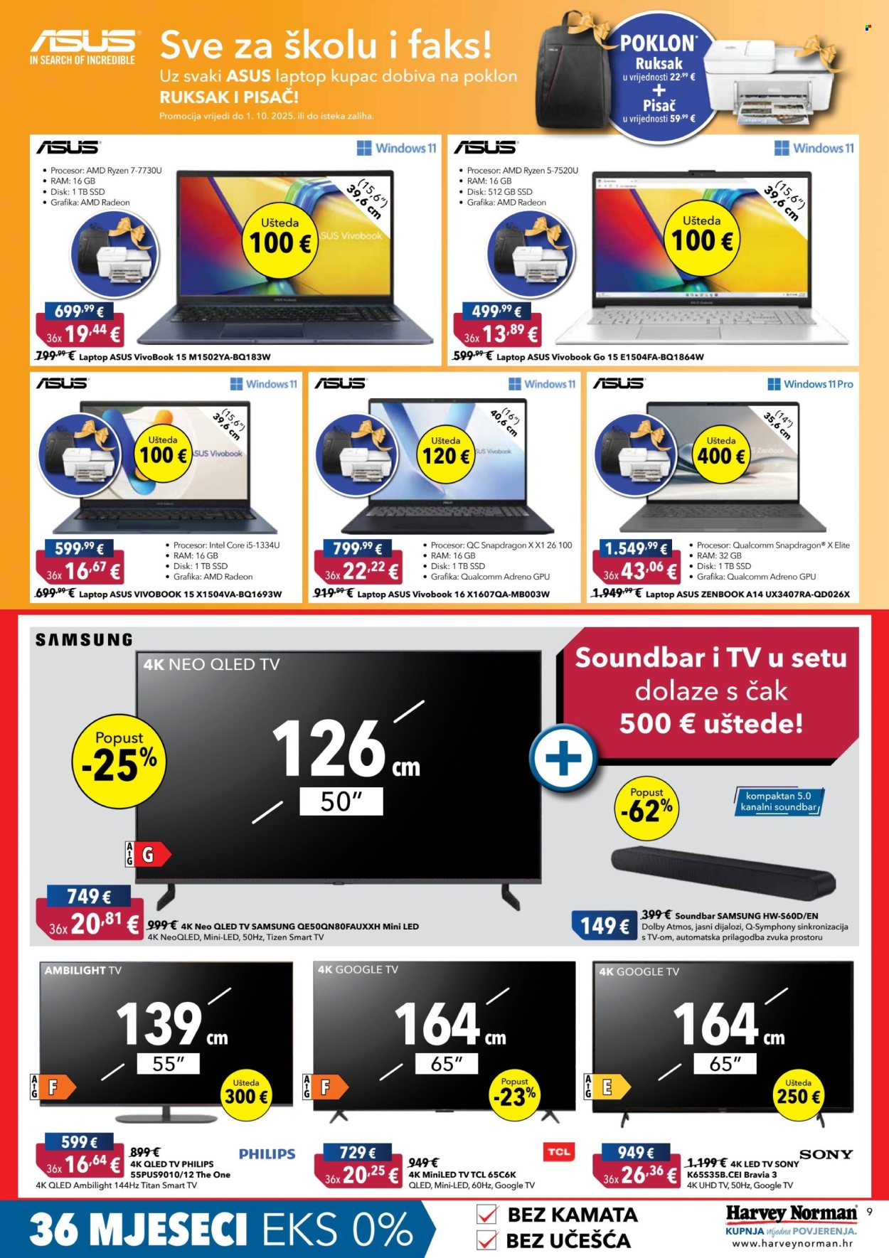 Harvey Norman katalog - 18.09.2025. - 01.10.2025. Stranica 9