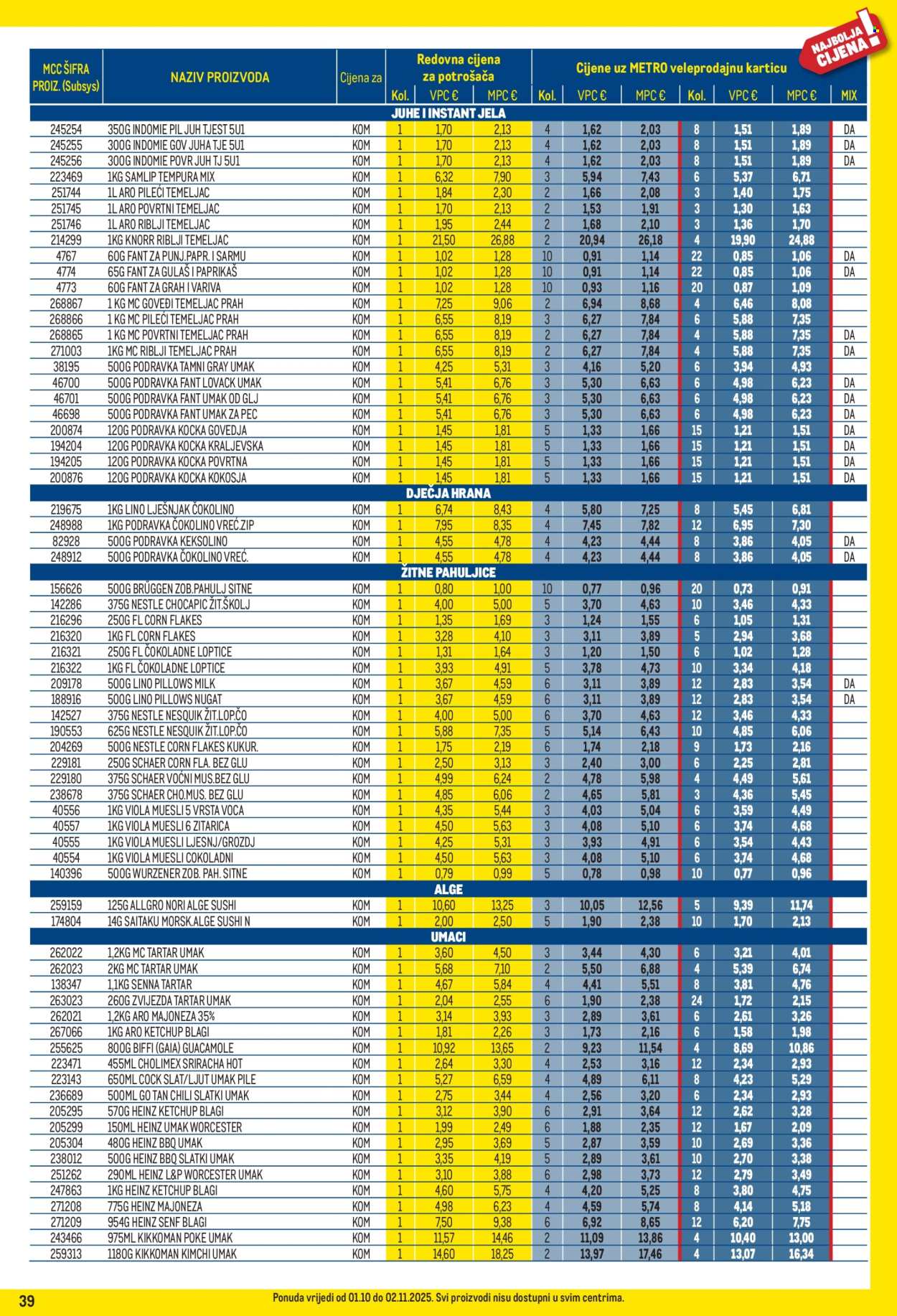 Metro katalog - 01.10.2025. - 02.11.2025. Stranica 39
