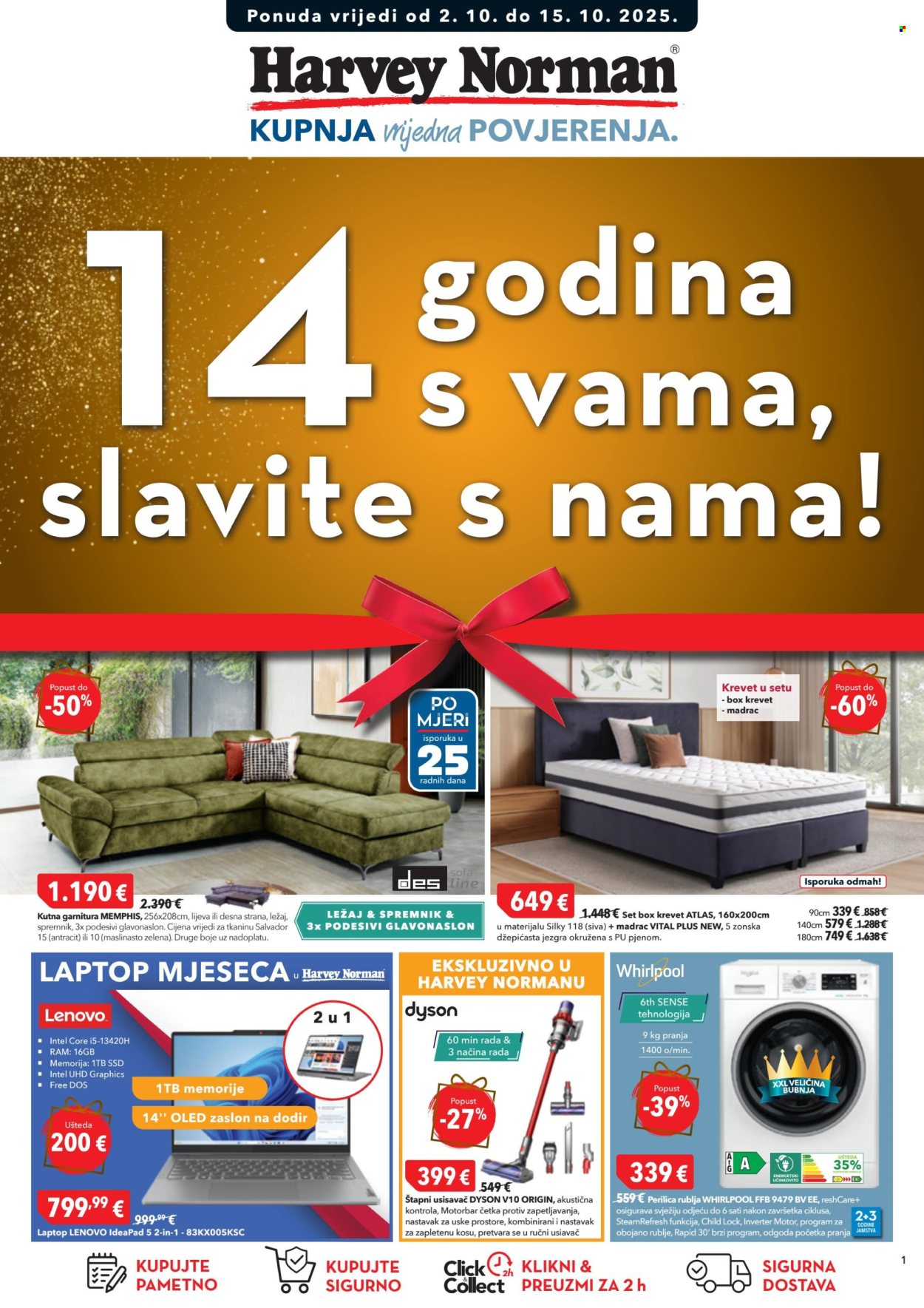 Harvey Norman katalog - 02.10.2025. - 15.10.2025. Stranica 1