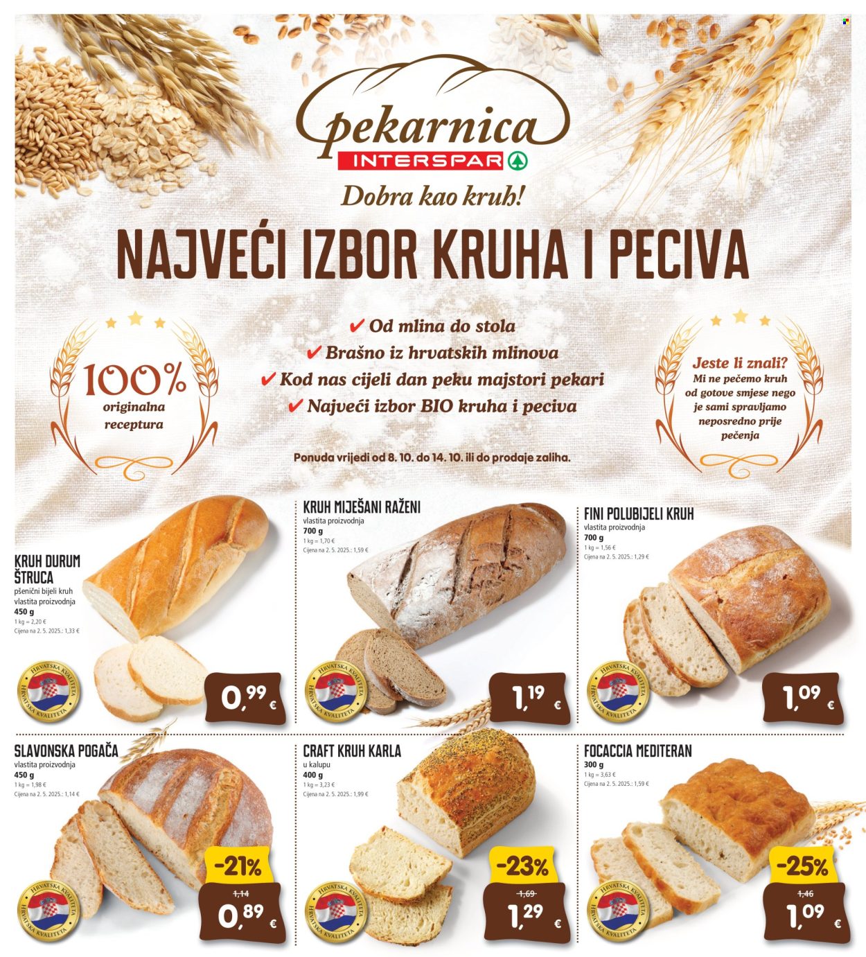 INTERSPAR katalog - 08.10.2025. - 14.10.2025. Stranica 1